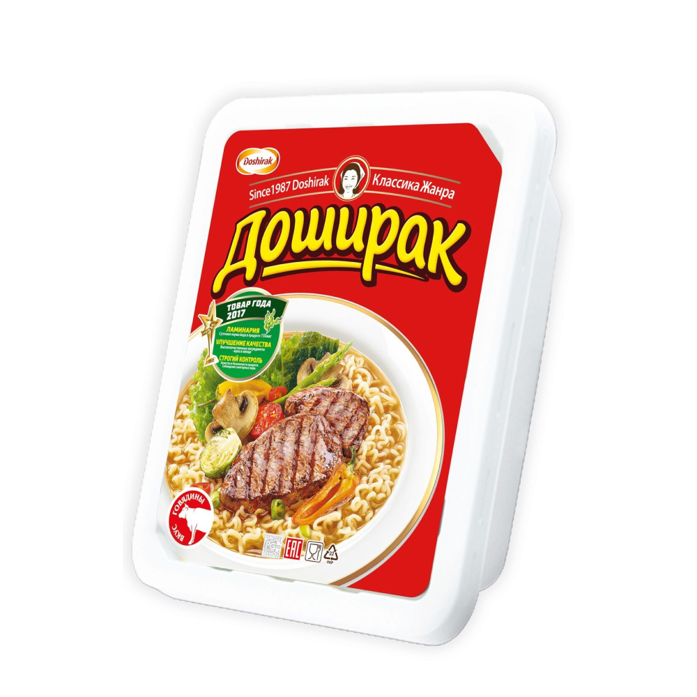 Лапша быстрого приготовления Доширак Говядина, 90г