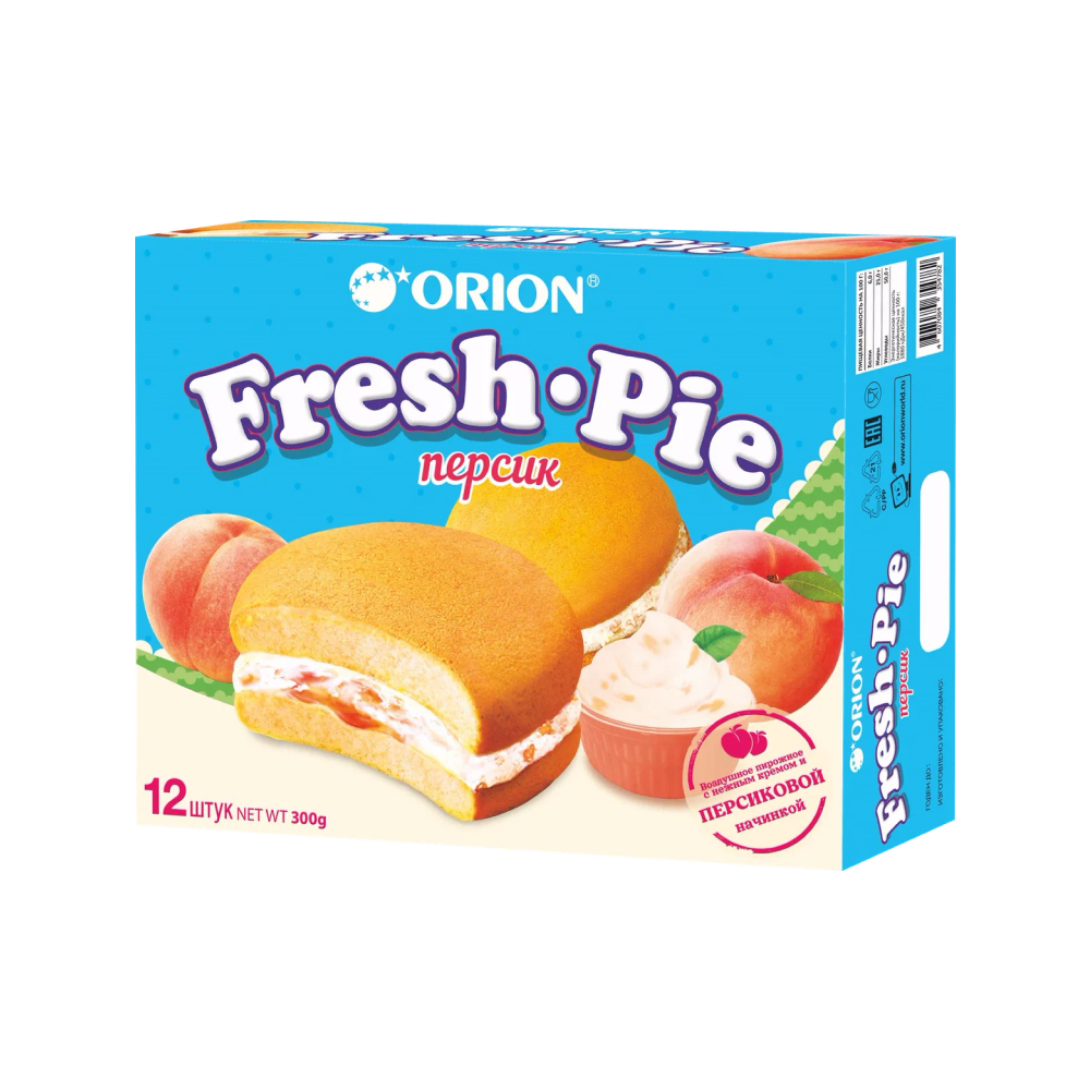 Пирожное Фреш Пай персик, 12 шт