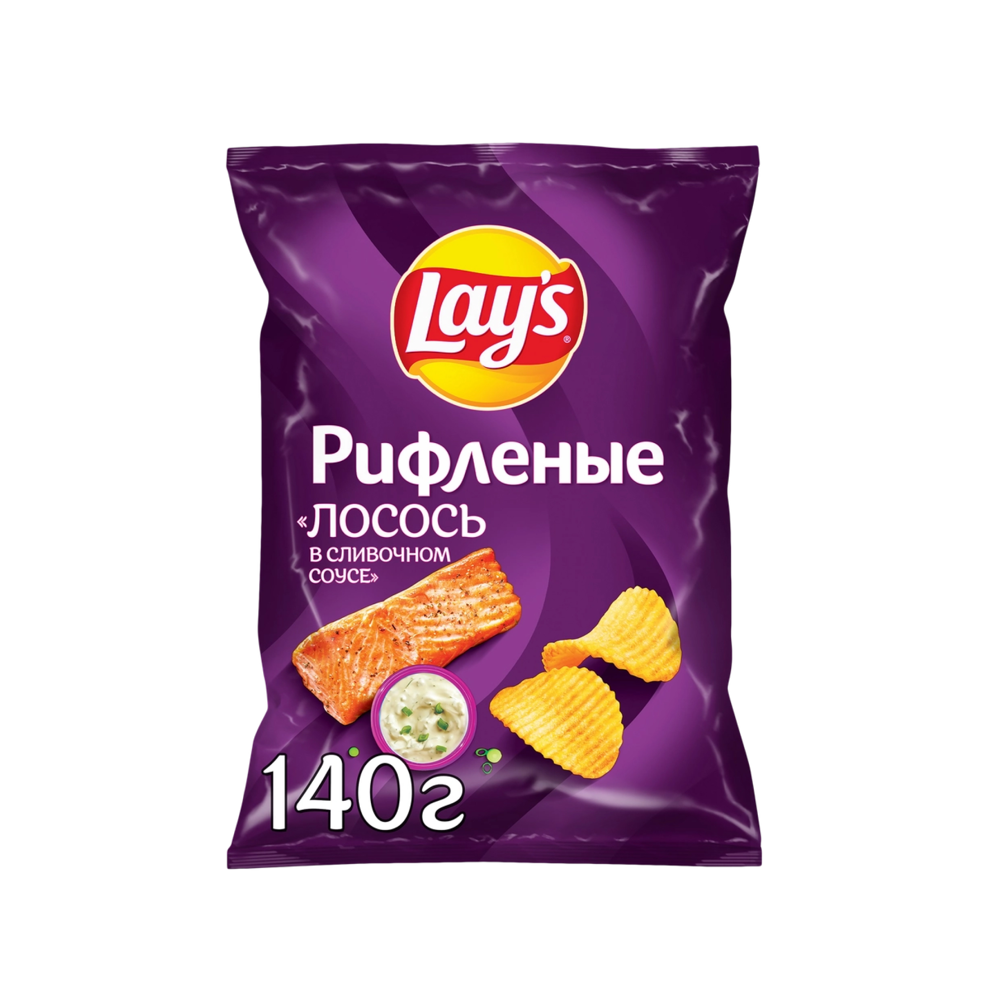 Чипсы Lay's рифленые Лосось, 140 г
