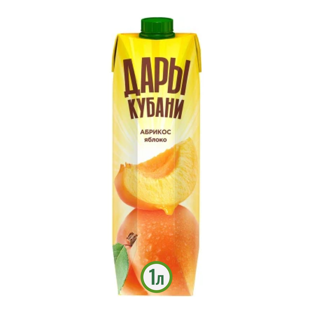 Нектар Дары Кубани абрикосово-яблочный, 0.95 л