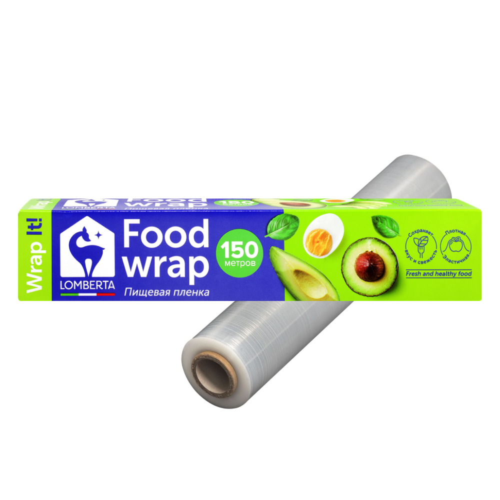 Пищевая пленка в рулоне Lomberta 150 м х 30 см, 1 рулон
