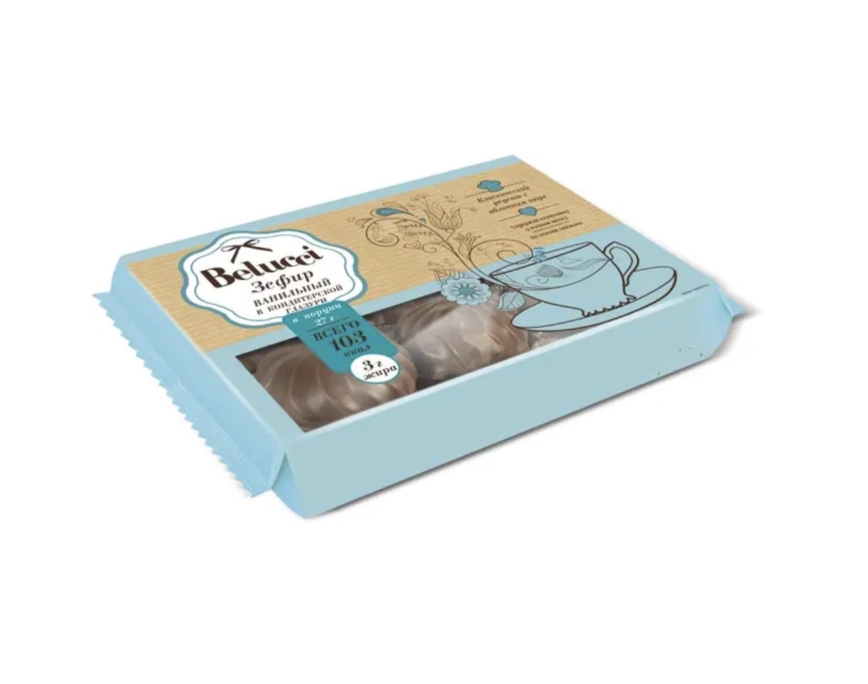 Зефир ванильный глазированный Belucci, 160 г