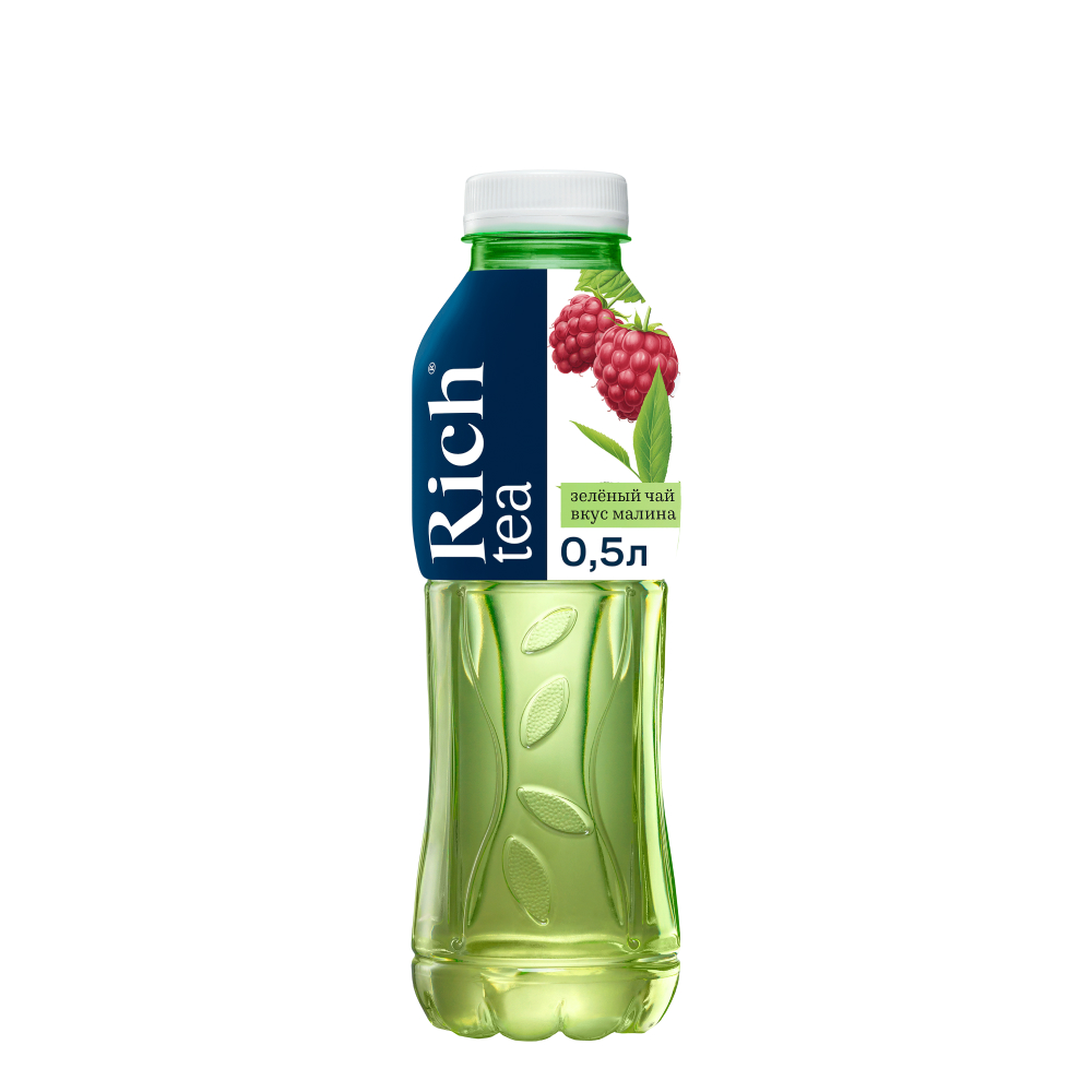 Холодный чай Rich Зеленый Малина, 0,5 л
