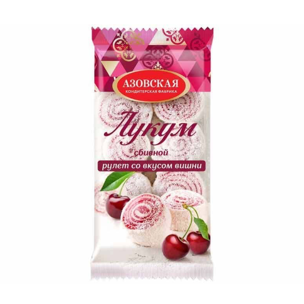 Лукум сбивной рулет с вишней 250г