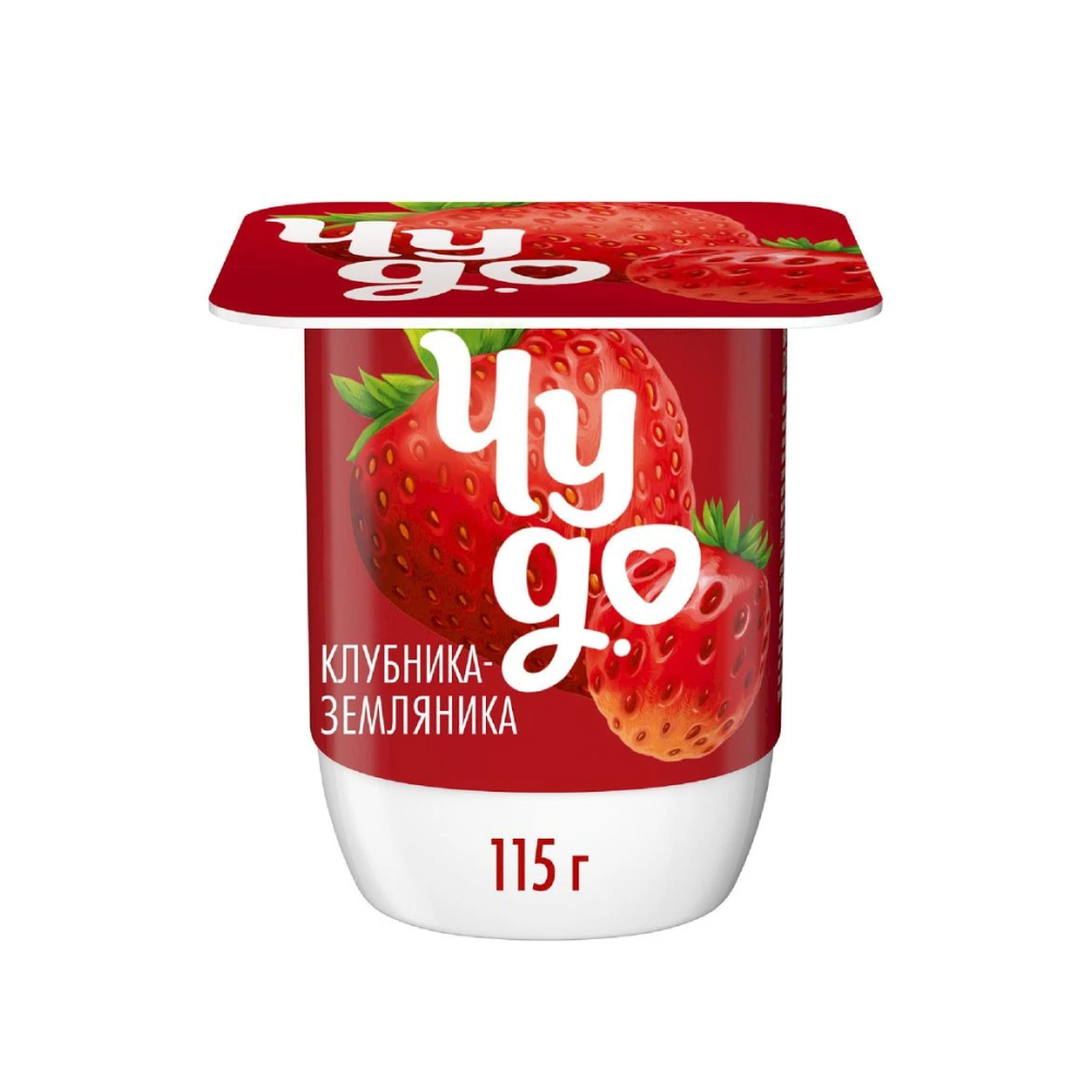 Йогурт Чудо Клубника-земляника 2,5%, 115 г