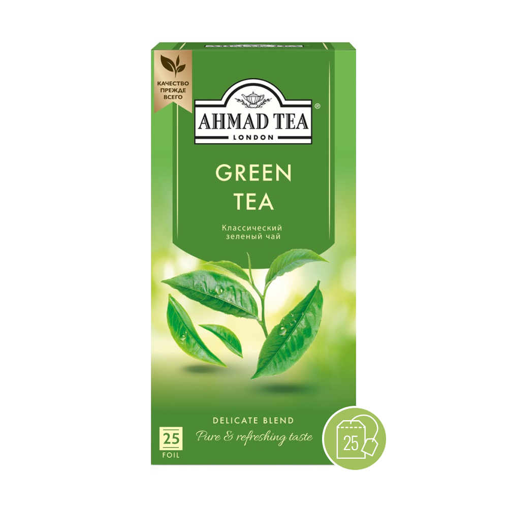 Чай зеленый Ahmad Tea, 25 пак.
