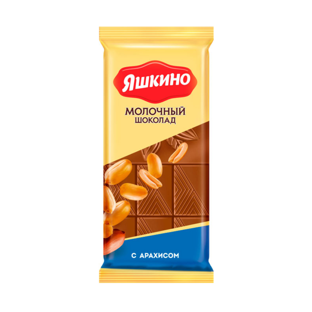 Шоколад Яшкино молочный с арахисом, 90 г