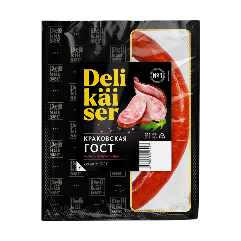 Колбаса Delikaiser Краковская ГОСТ п/к, 300 г