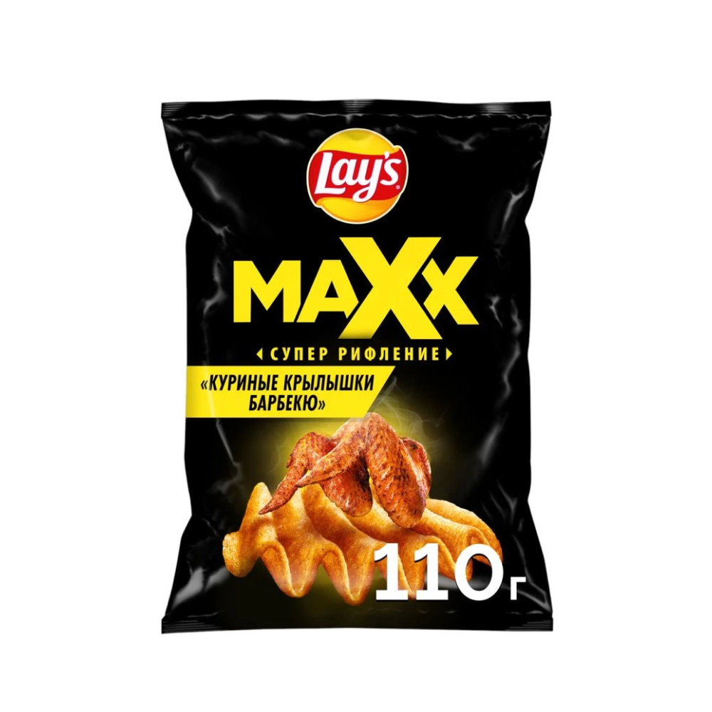 Чипсы Lay's Max Куриные крылышки барбекю, 110 г