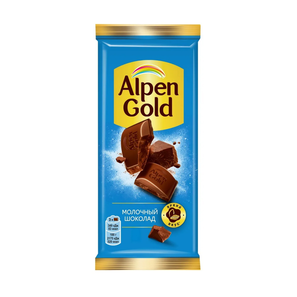 Шоколад Alpen Gold молочный, 80 г *