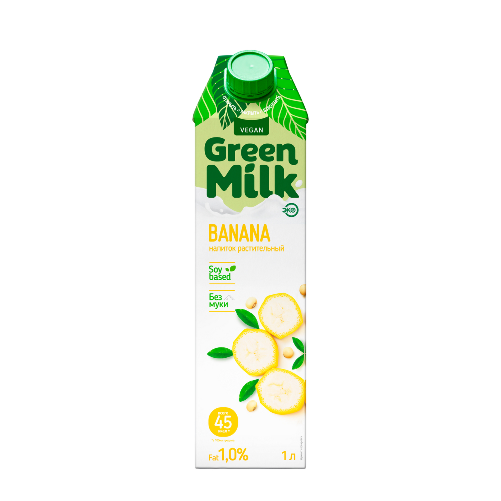 Напиток растительный соевый Green Milk Professional с бананом, 1 л