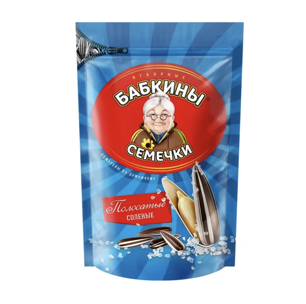Семечки полосатые, солёные, Бабкины 240 г