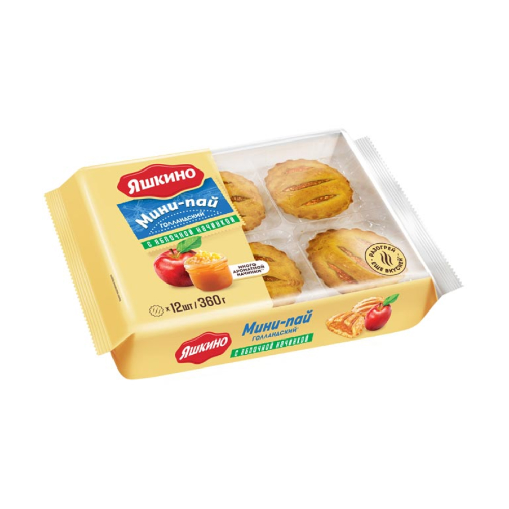 Печенье Яшкино мини-пай голландский с яблочной начинкой, 360 г // [3]
