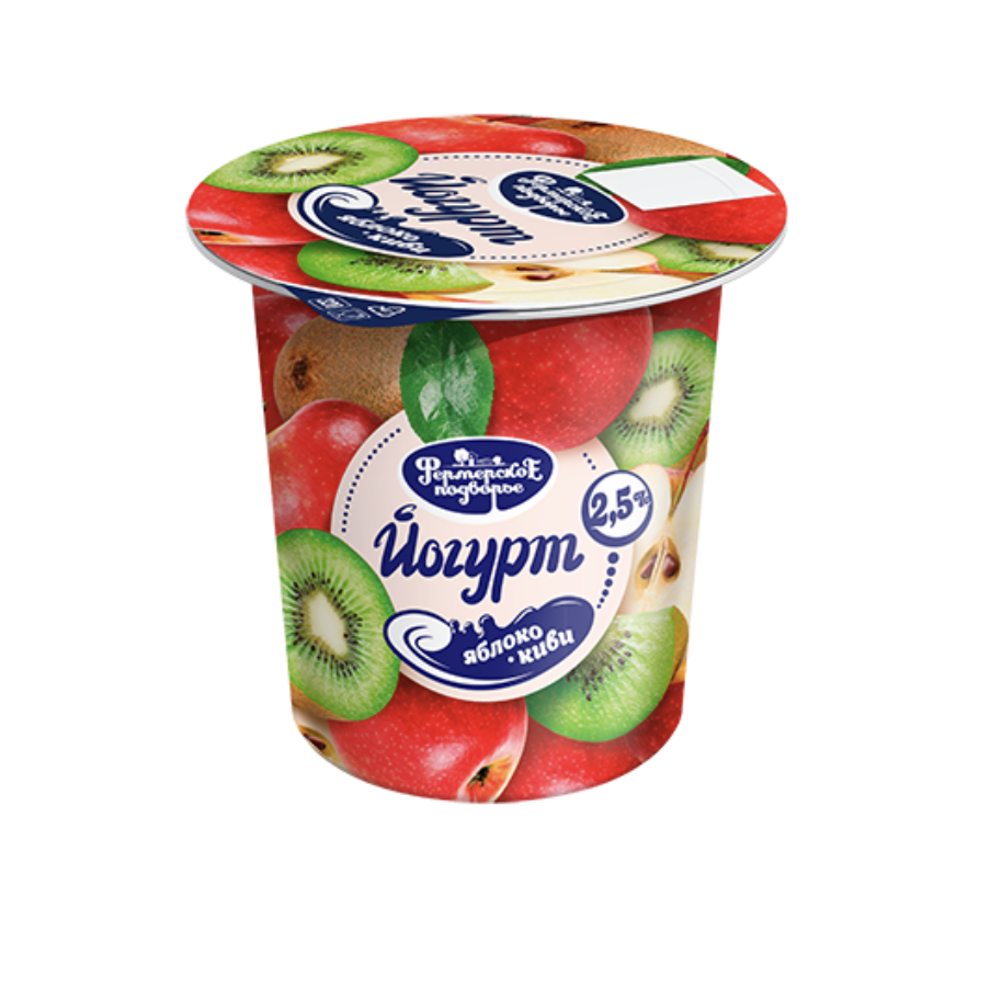 Йогурт с наполнителем "Яблоко-киви" 2,5 % , 320 г
