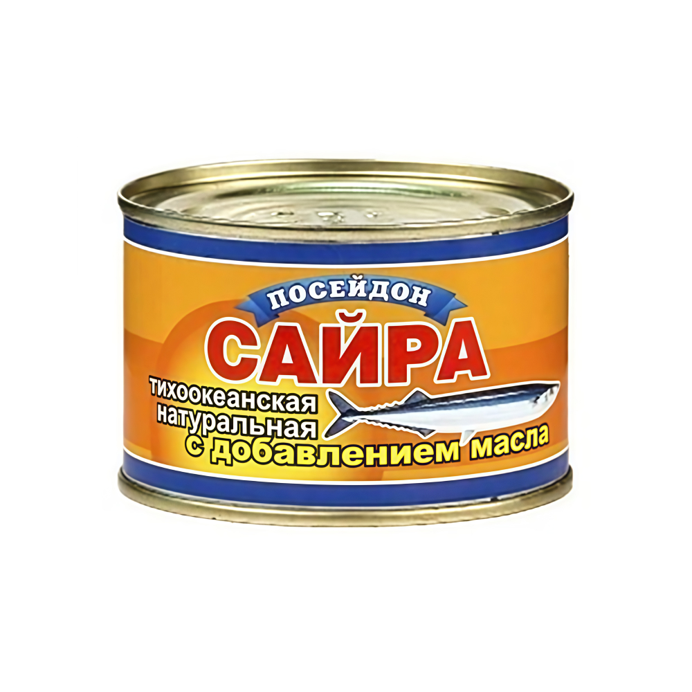 Сайра натуральная Посейдон с добавл. масла, 230 г
