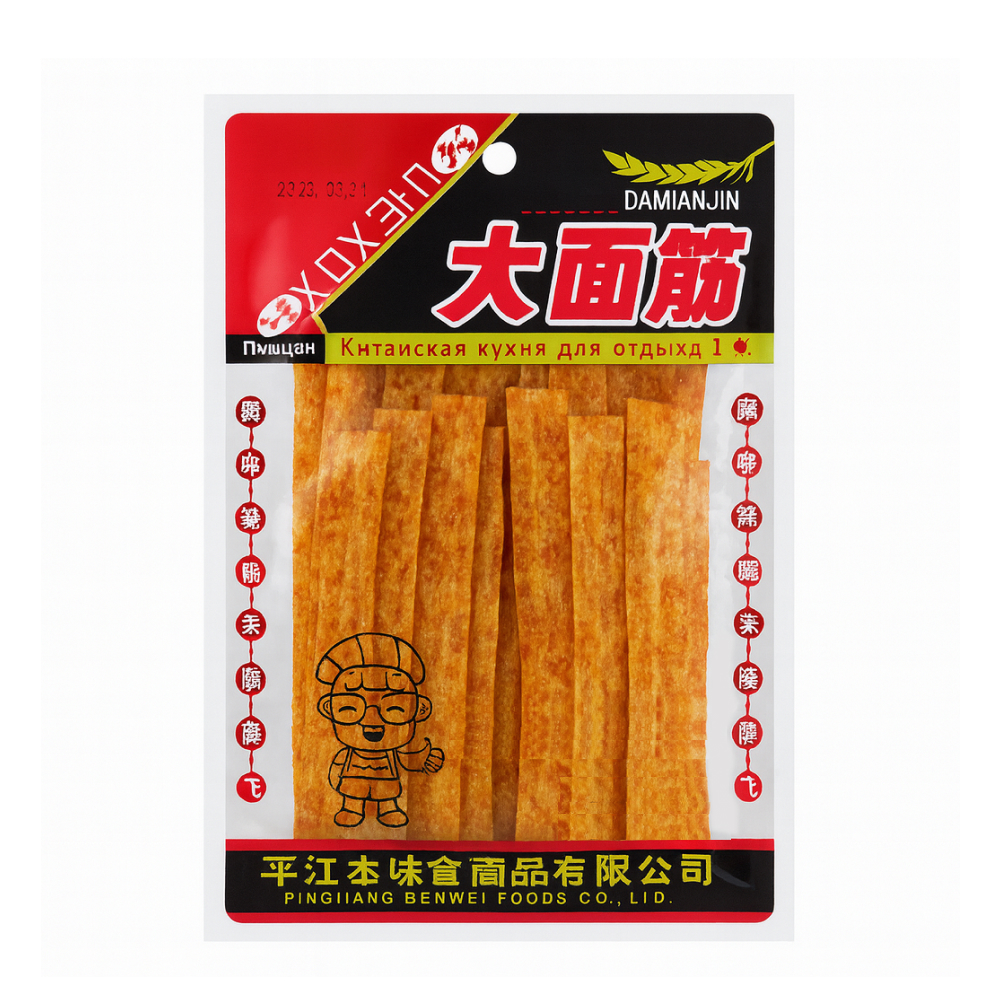 Китайская закуска Weilong остро-сладкая из пшеничного белка, 102 г
