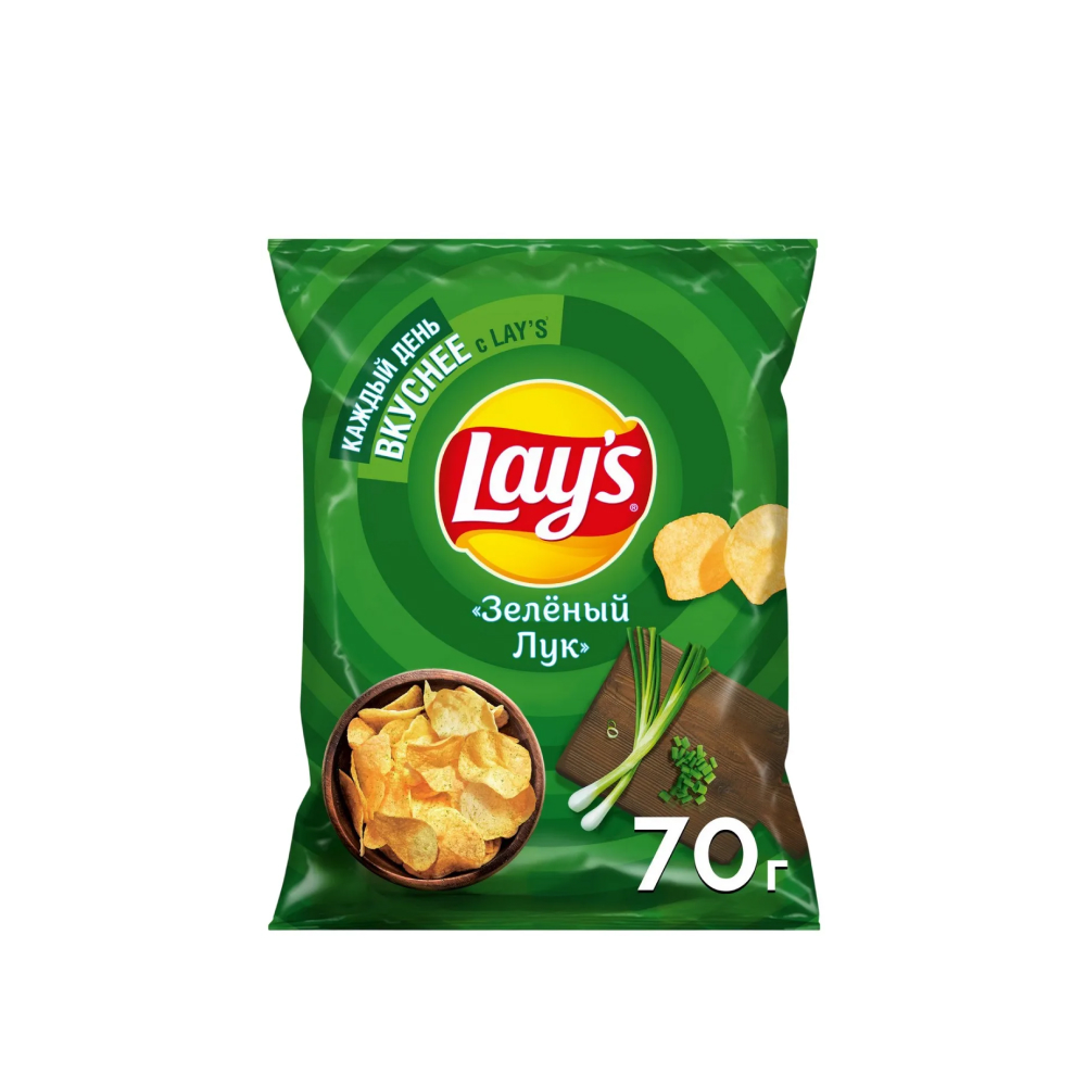Чипсы Lay's Зеленый лук, 70 г