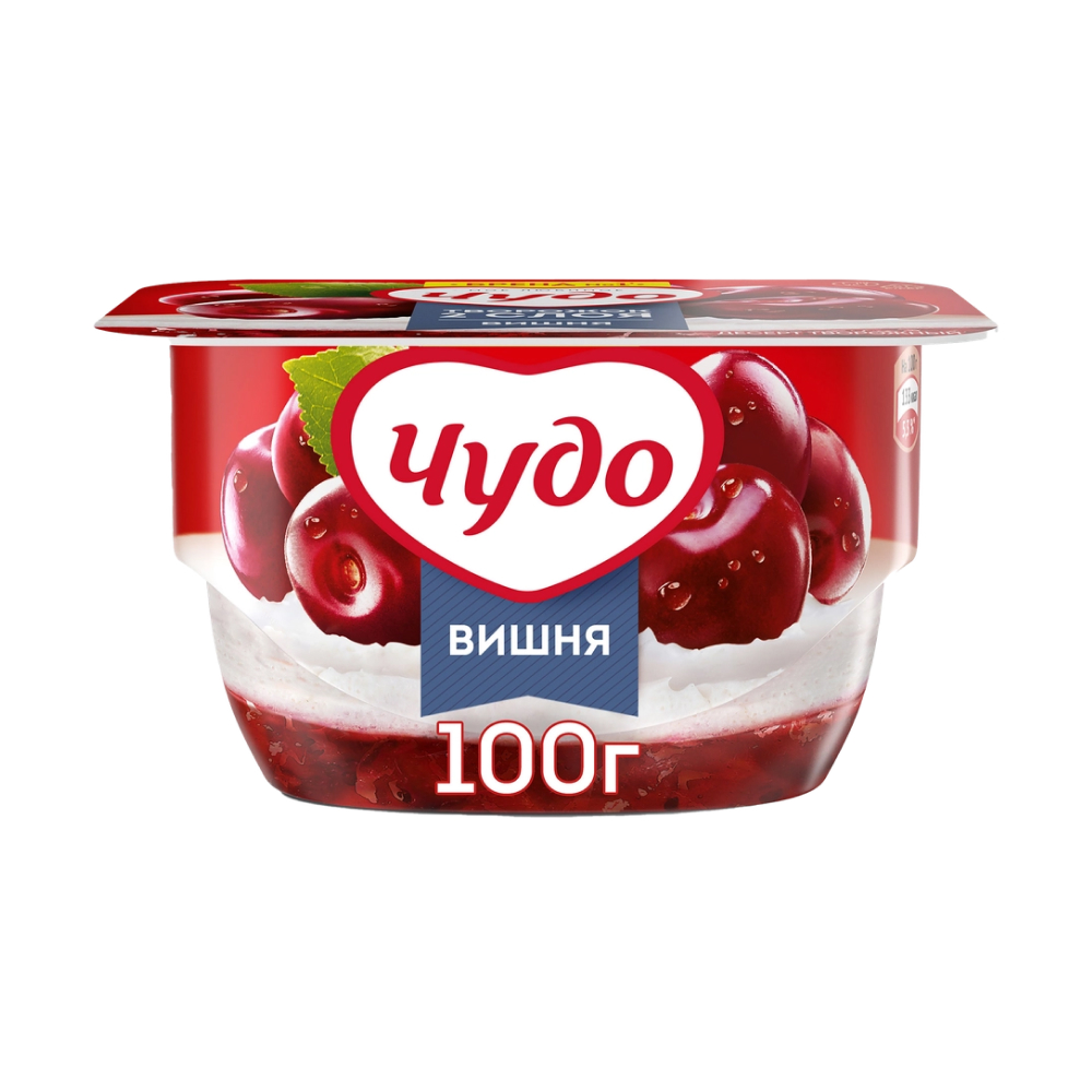 Десерт творожный Чудо вишня 4%, 100 г
