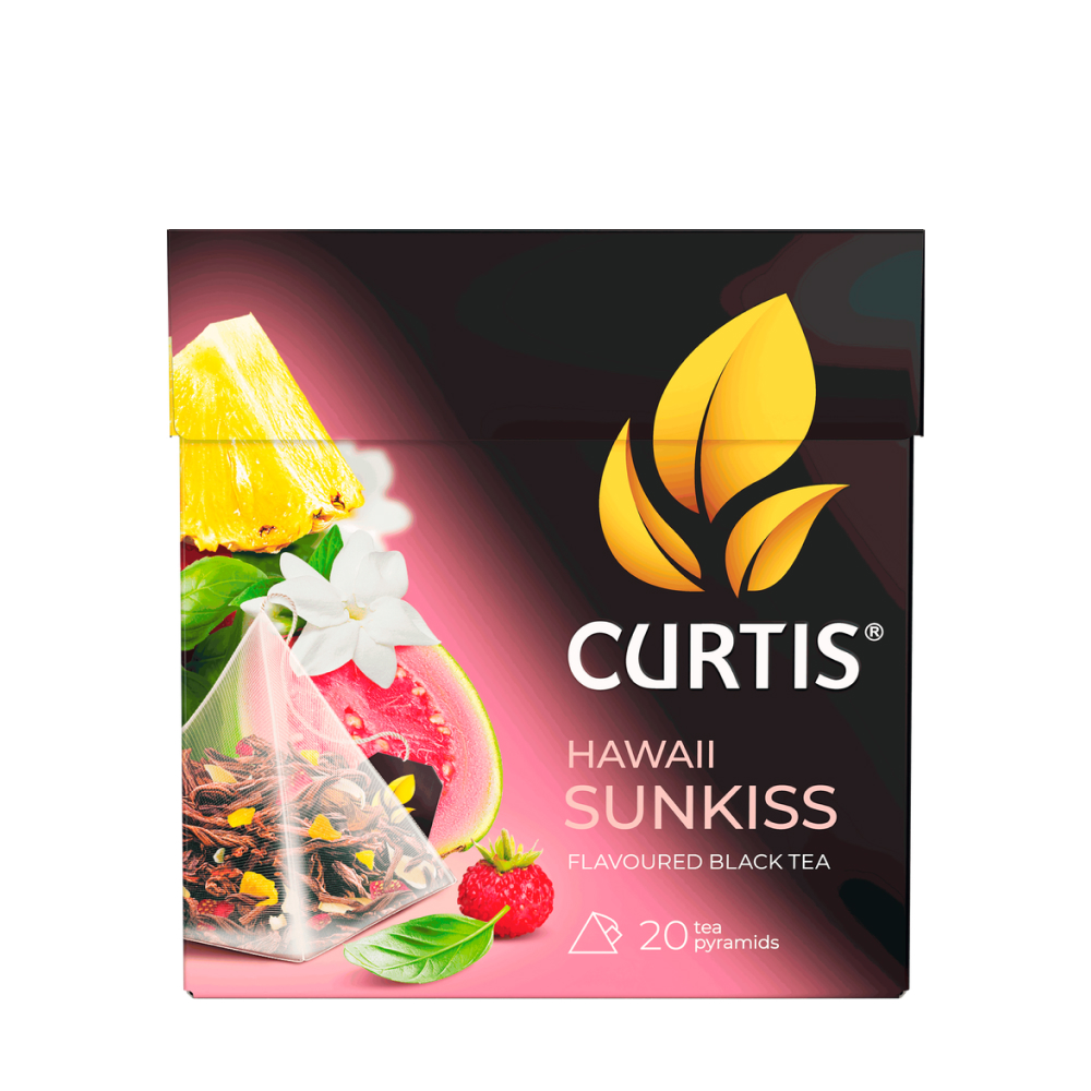 Чай черный Curtis Hawaii Sunkiss с ароматом гуавы, земляникой, ананасом и базиликом, 20 п. // [12]