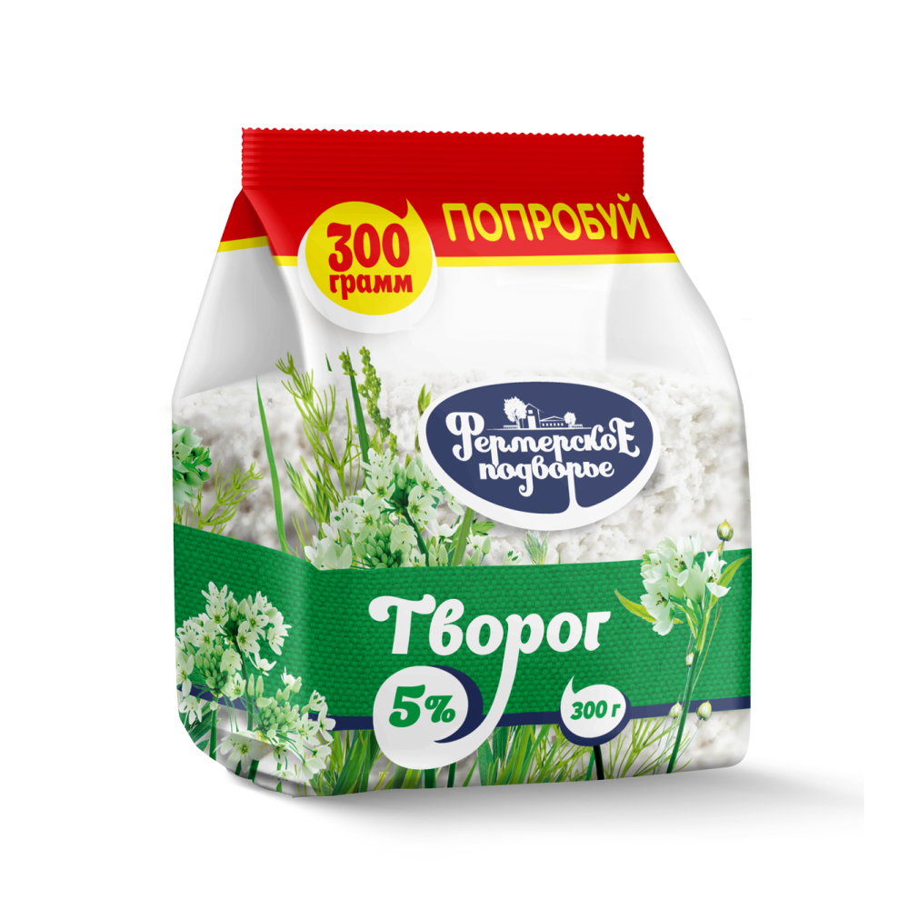Творог Фермерское подворье 5%, 300 г