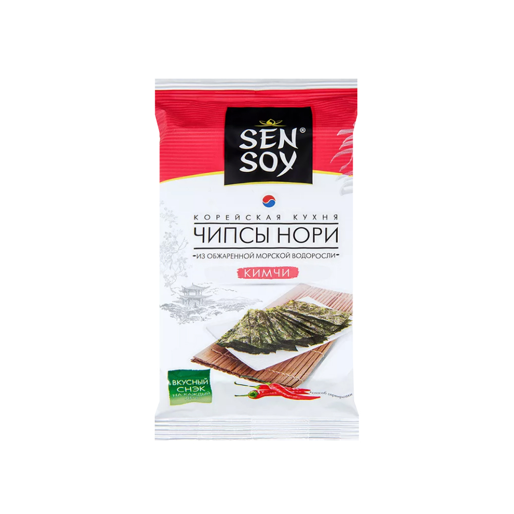 Чипсы Sen Soy Нори из сушеных морских водорослей Kimchi // [18]