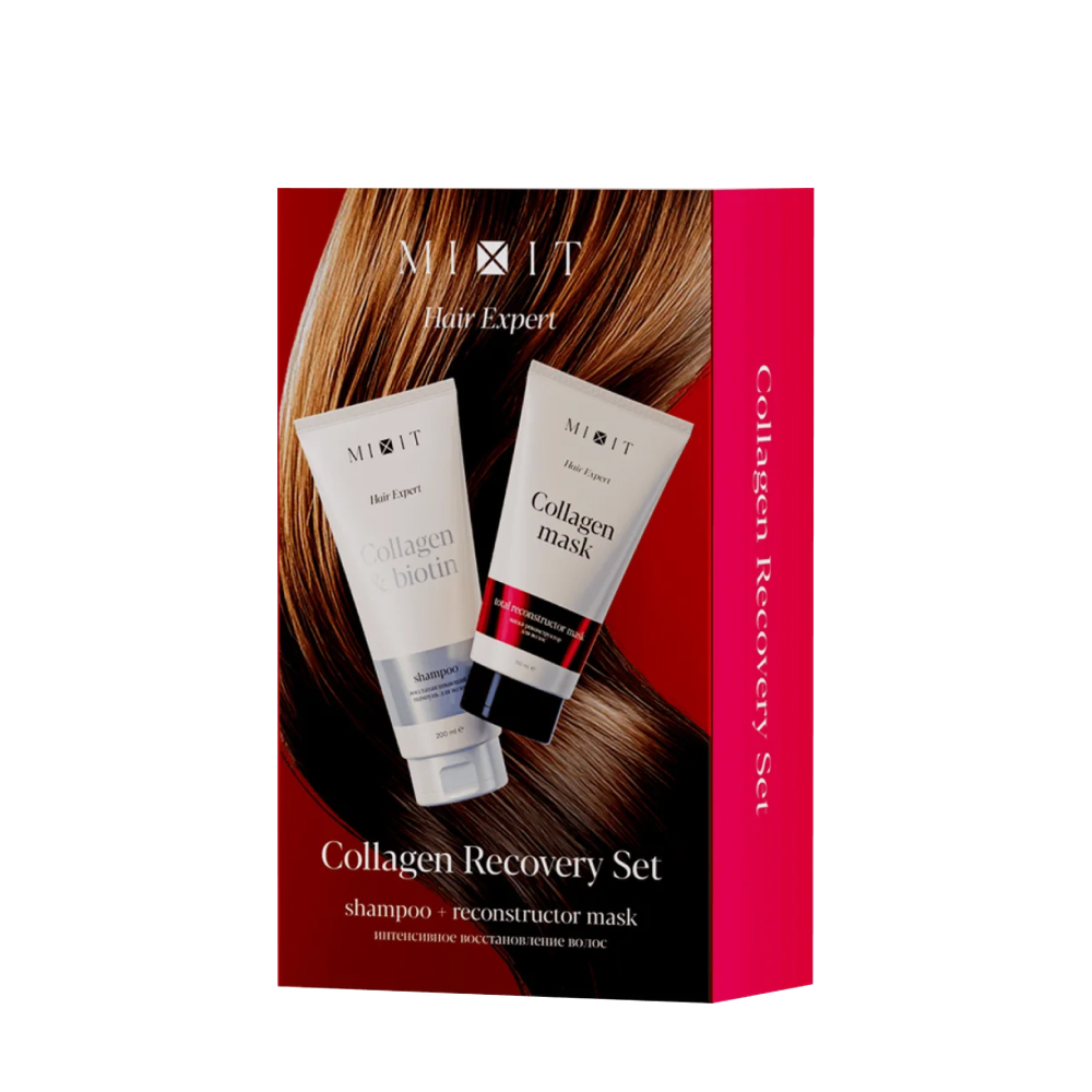 Подарочный набор MIXIT Hair Expert Collagen Recovery (Шампунь 200 мл + Маска 150 мл)