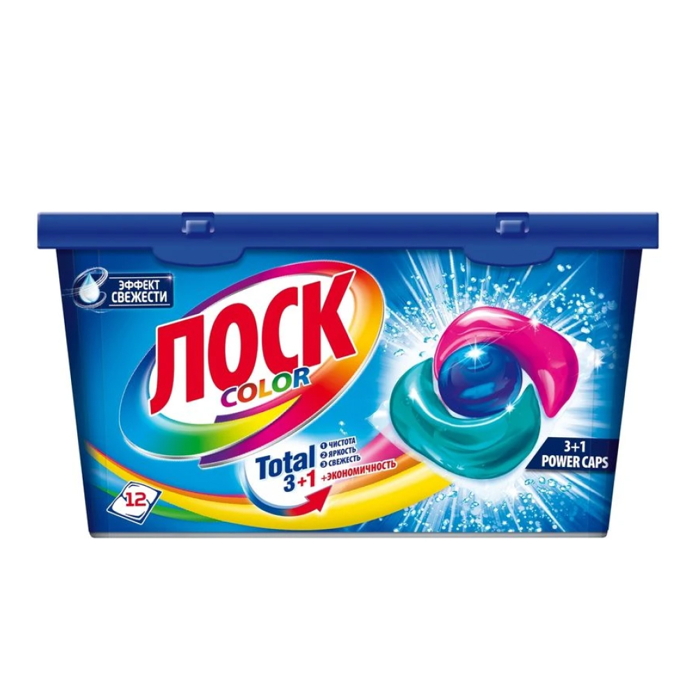 Капсулы для стирки Лоск Колор, 12 шт
