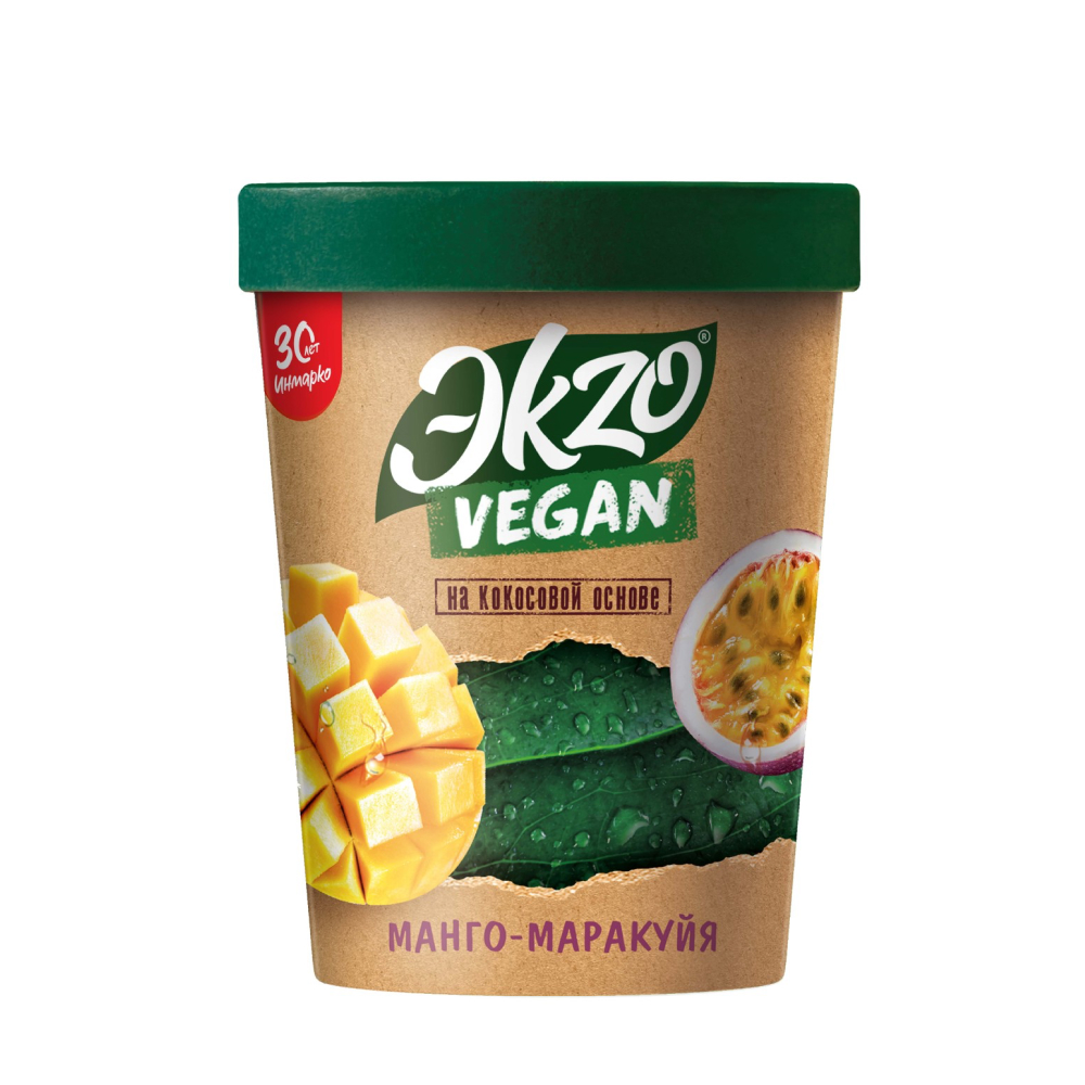 Мороженое Экзо vegan на кокосовой основе пинта Манго-Маракуйя, 270 г
