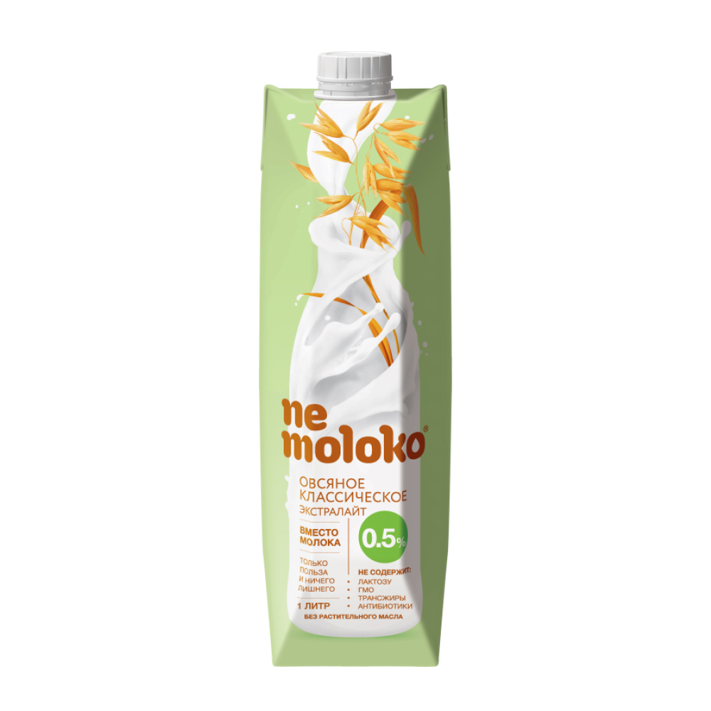 Напиток Nemoloko Овсяный Экстралайт 0.5%, 1 л