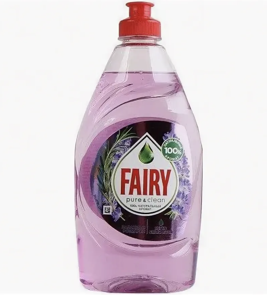 Средство для мытья посуды Fairy Pure&Clean Лаванда и Розмарин 450мл