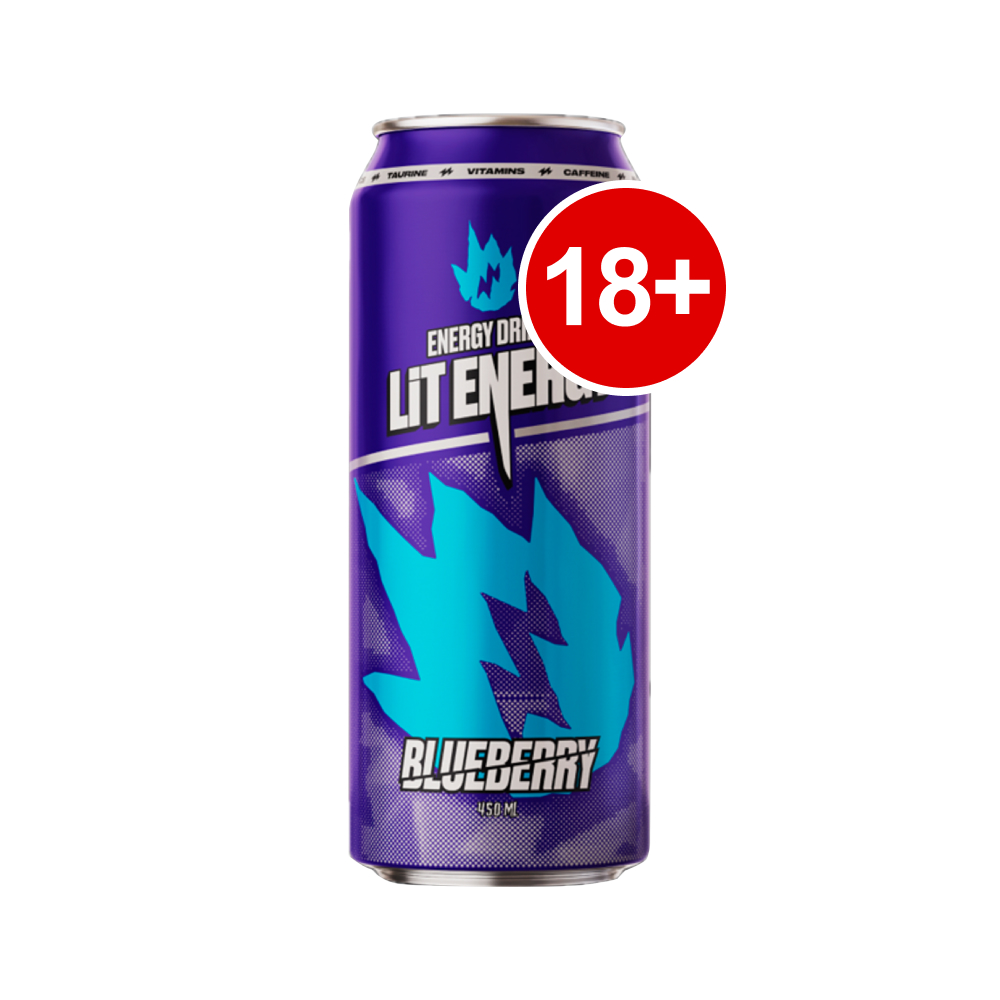 Энергетик LIT ENERGY Blueberry со вкусом черники, 0.45 л