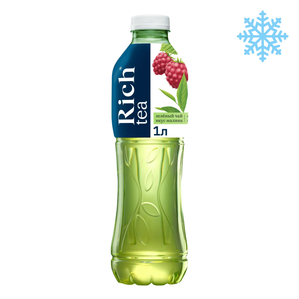 Холодный чай зеленый Rich Малина, 1 л