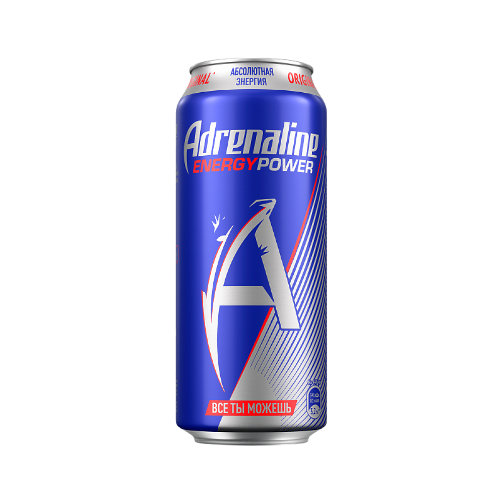 Энергетический напиток Adrenaline Energy Power Game Fuel, 449 мл *