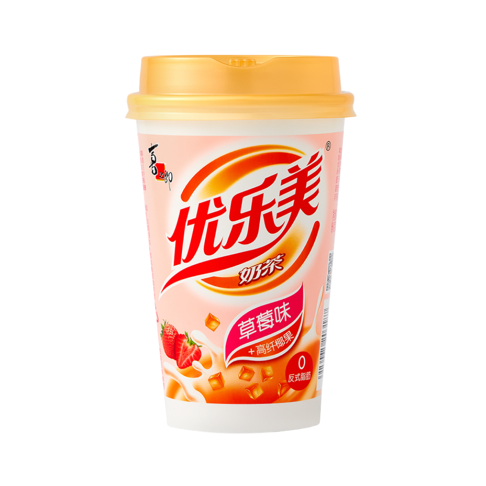 Напиток чай с молоком Youlemei клубника c желе, 80 г