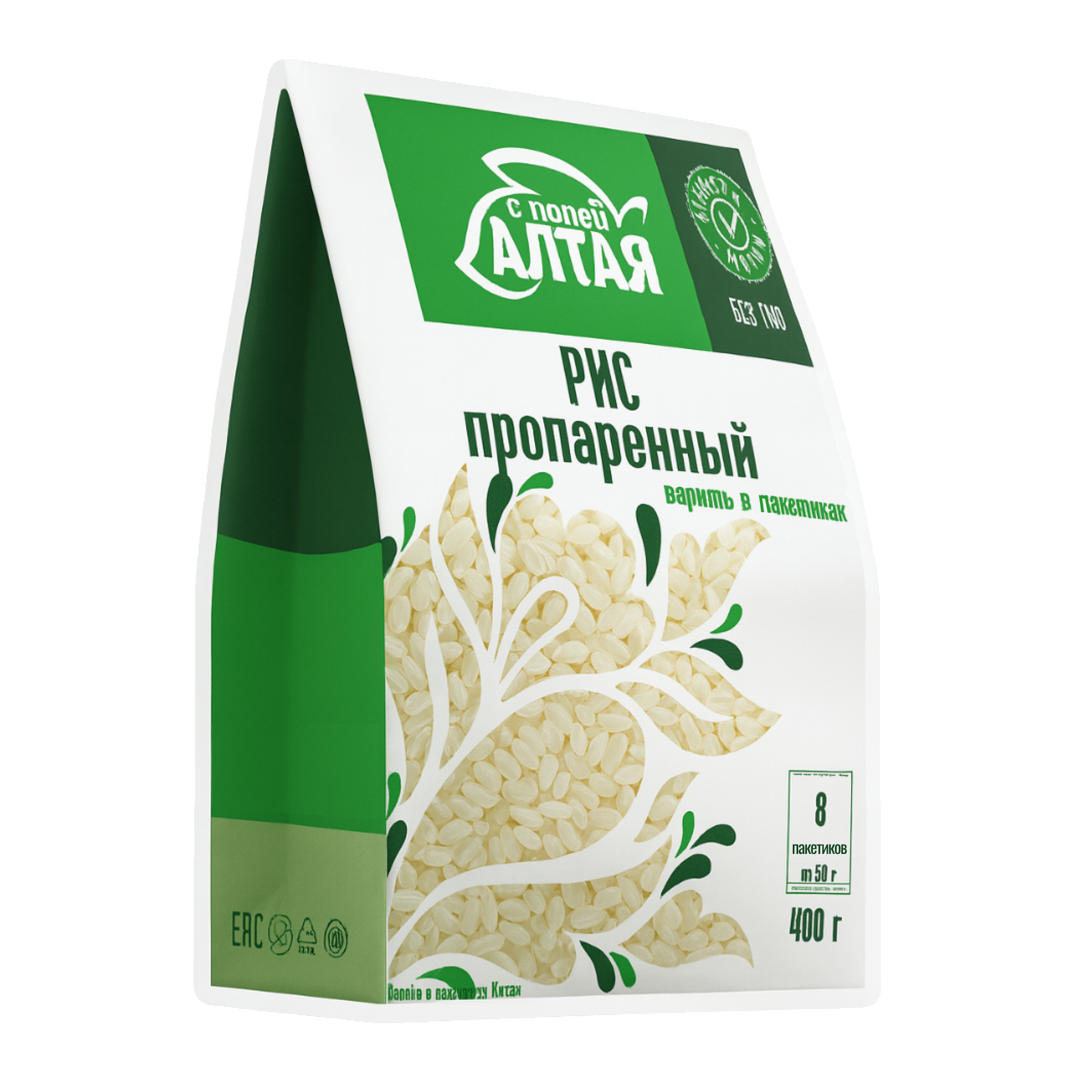 Рис пропаренный С полей Алтая, 400 г. (8 x 50 г.) // [15]