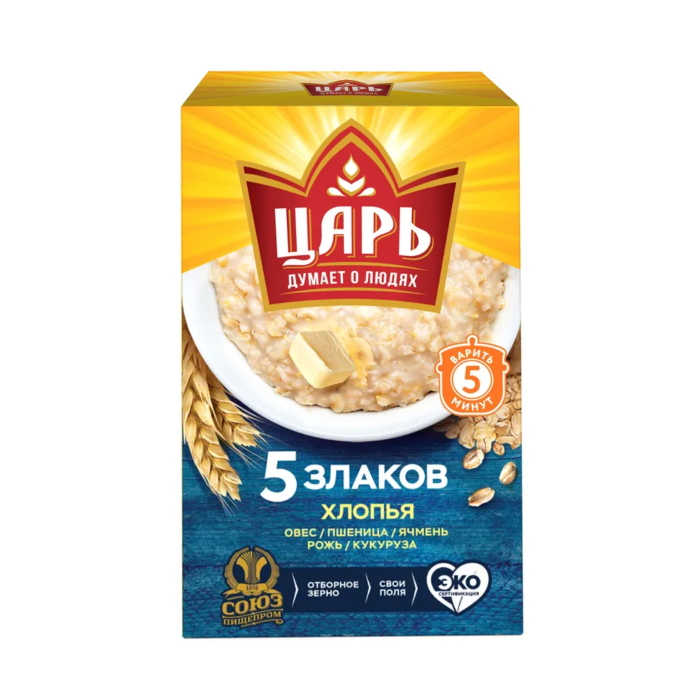 Хлопья из 5-ти злаков Царь, 400 г