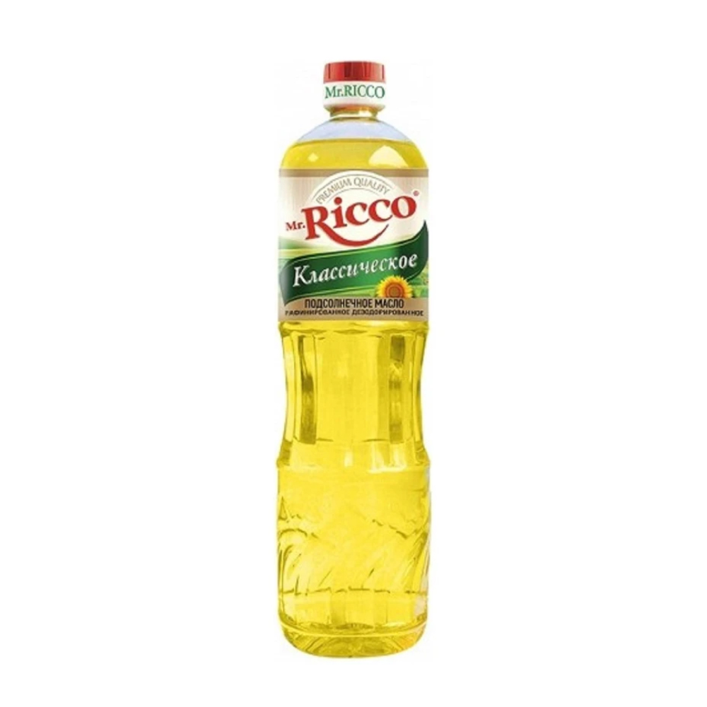 Масло Mr. Ricco подсолнечное рафинированное дезодорированное, 1 л*