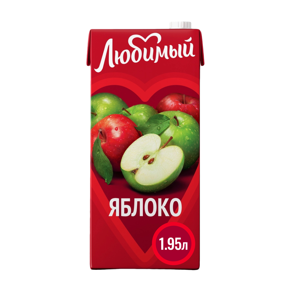 Нектар Любимый из яблок осветленный, 1.93 л