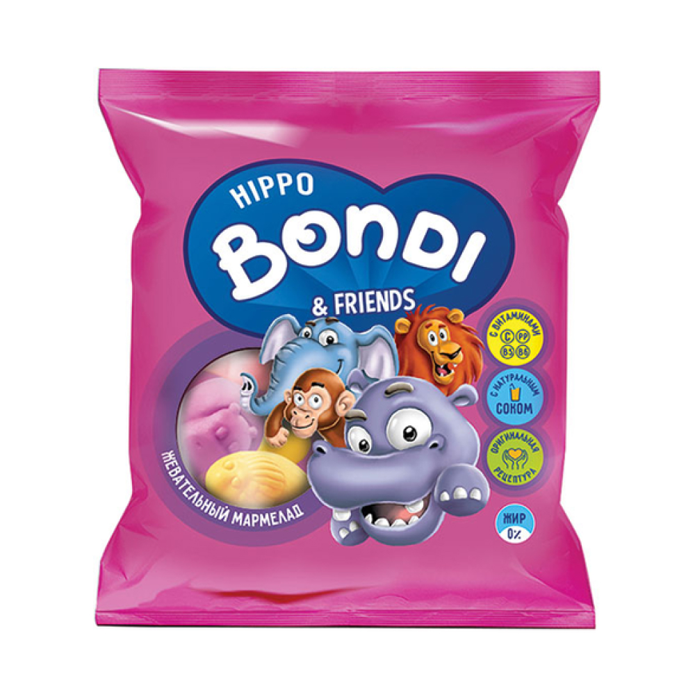 Мармелад жевательный Hippo Bondi & Friends с витаминами, 100 г // [20]