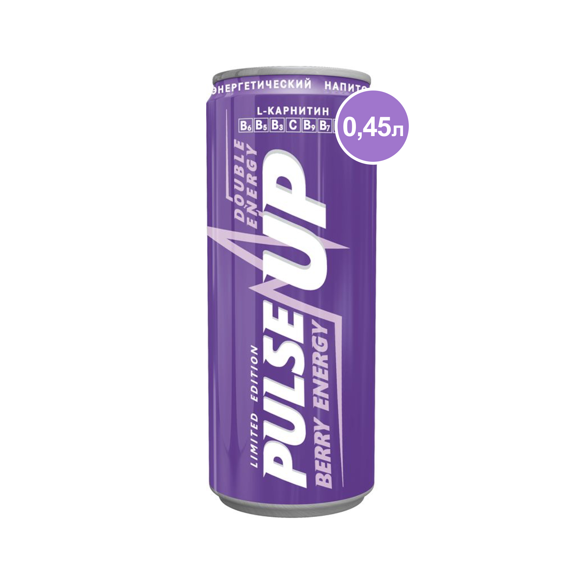Энергетик PulseUP ягодная энергия, 0,45 л