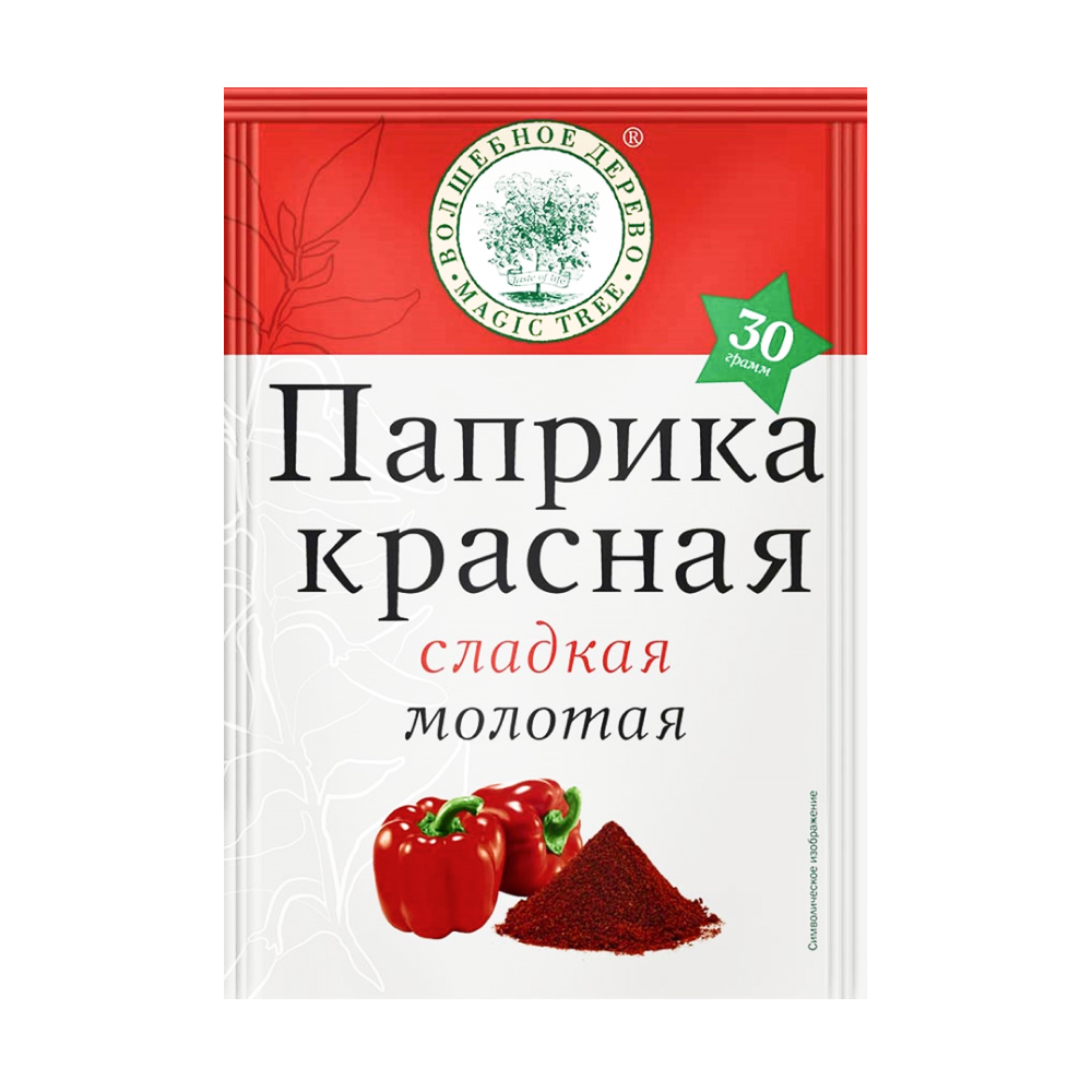Паприка красная сладкая молотая Волшебное дерево, 30 г