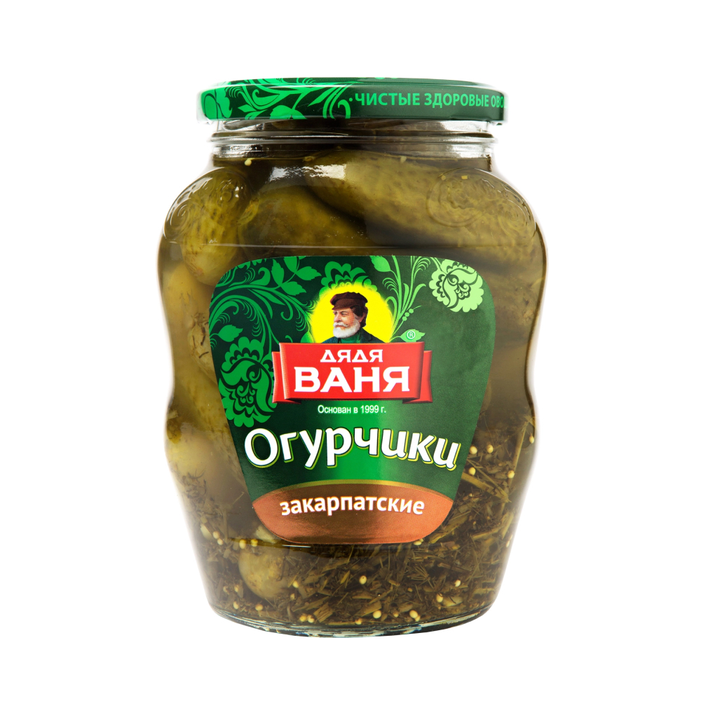 Огурцы Дядя Ваня маринованные Закарпатские, 680 г