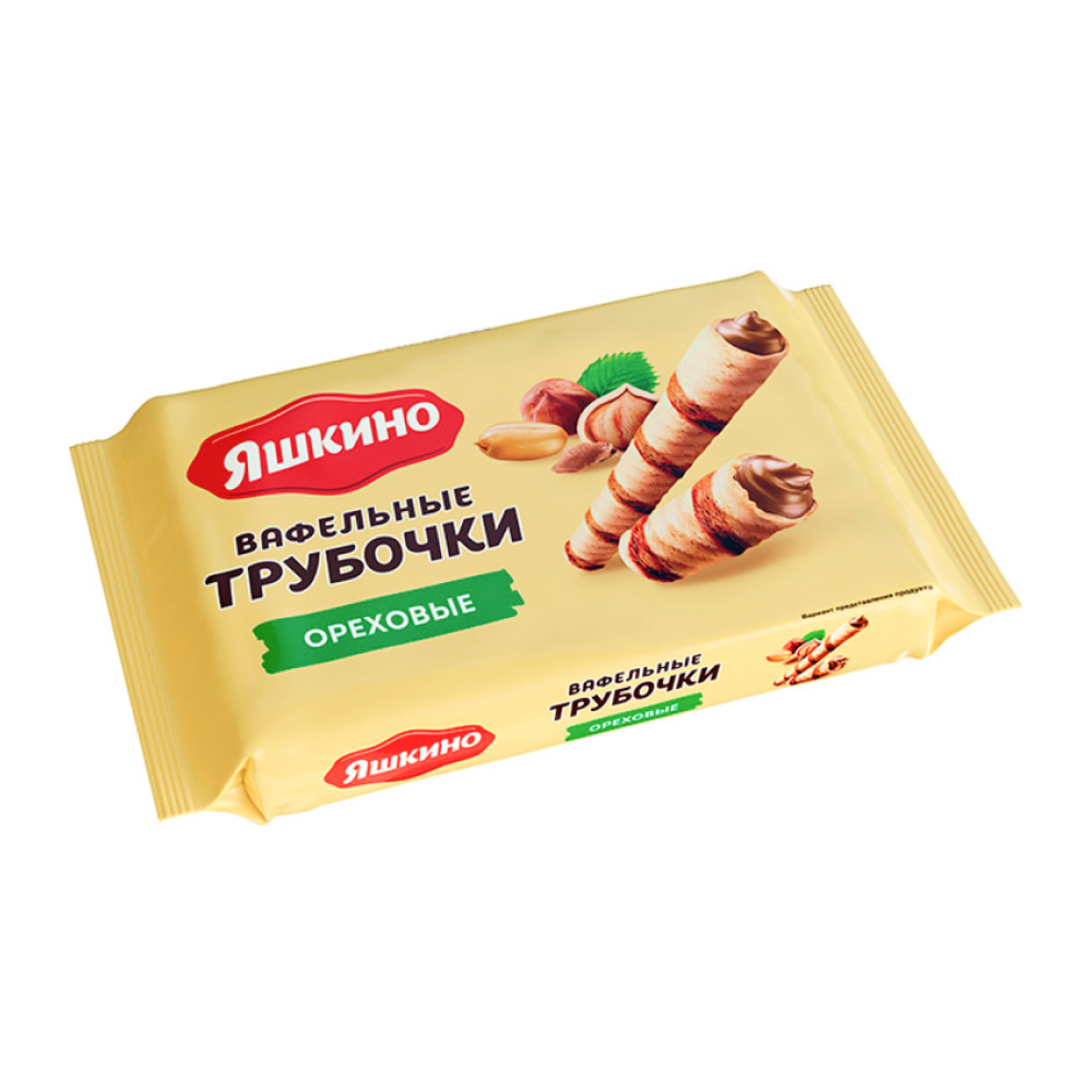 Трубочки вафельные Яшкино ореховые, 190г // [19]