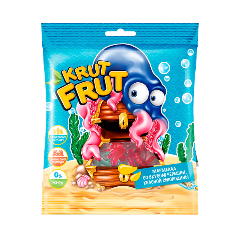 Мармелад жевательный KrutFrut в форме осьминожек, 100 г // [20]