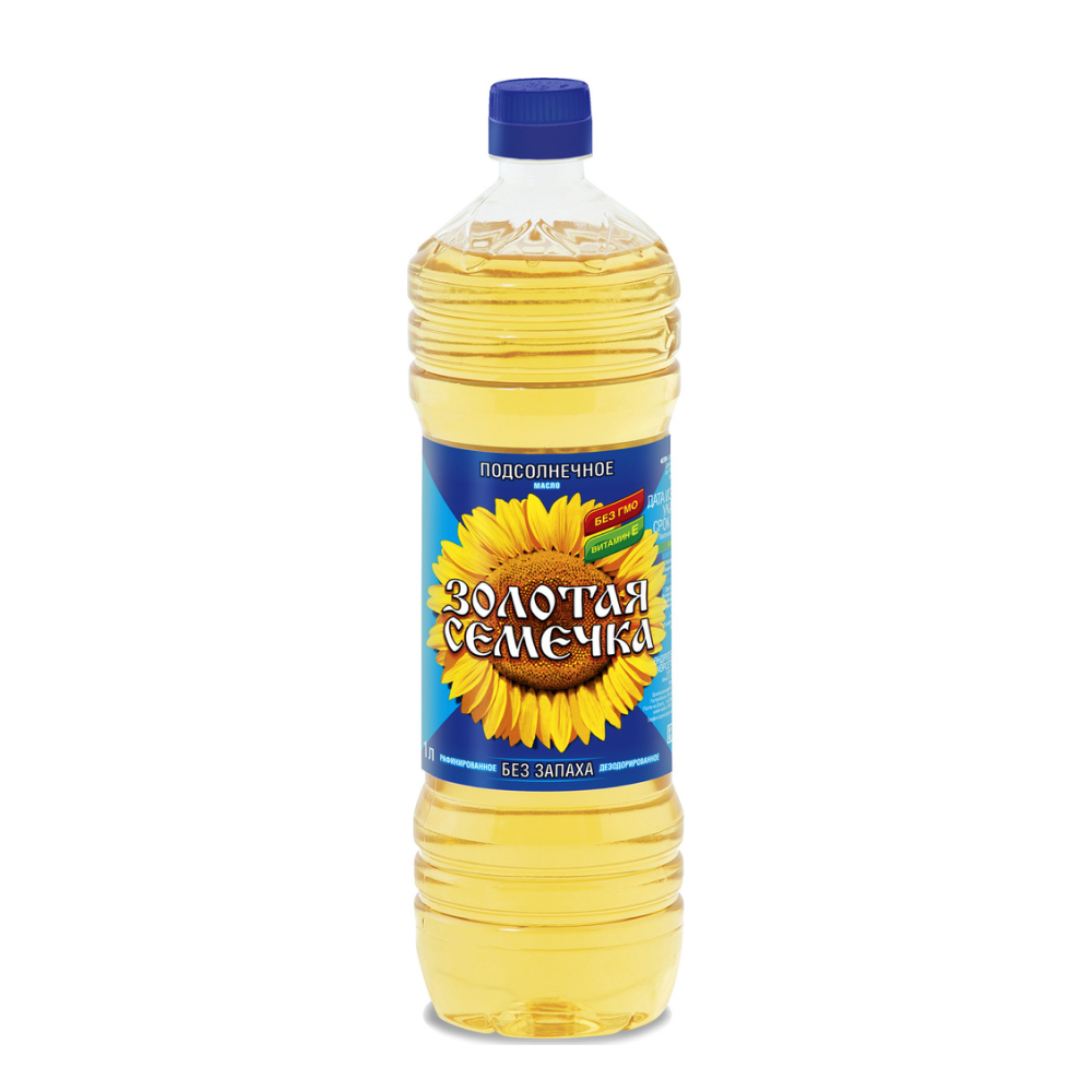 Масло подсолнечное Золотая семечка, 1 л