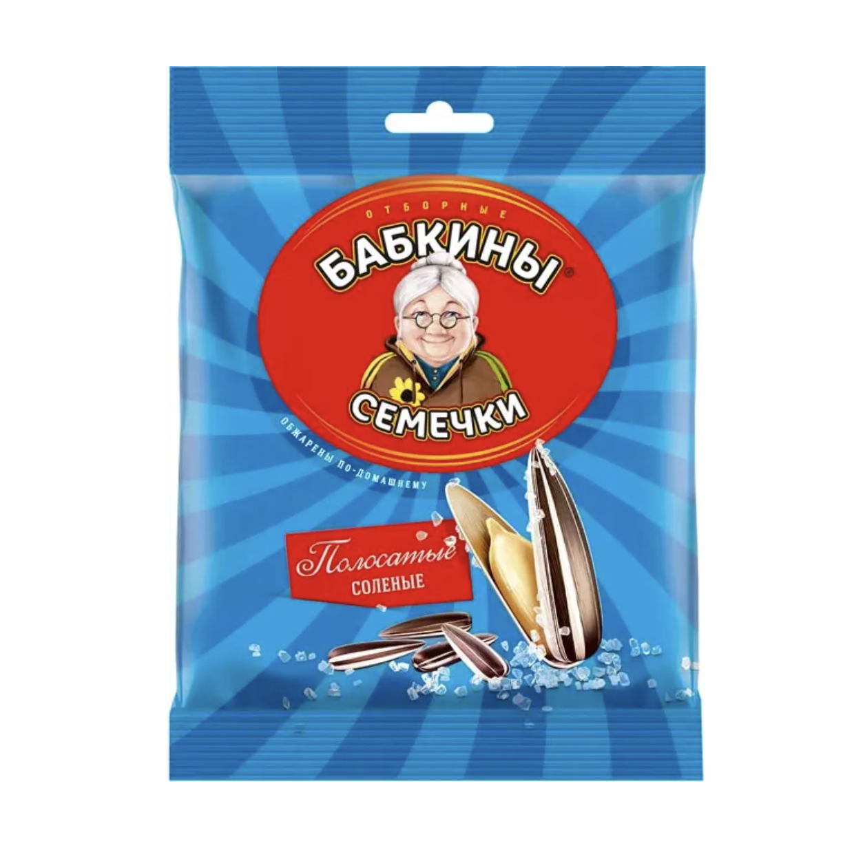 Семечки полосатые, солёные, Бабкины 90 г