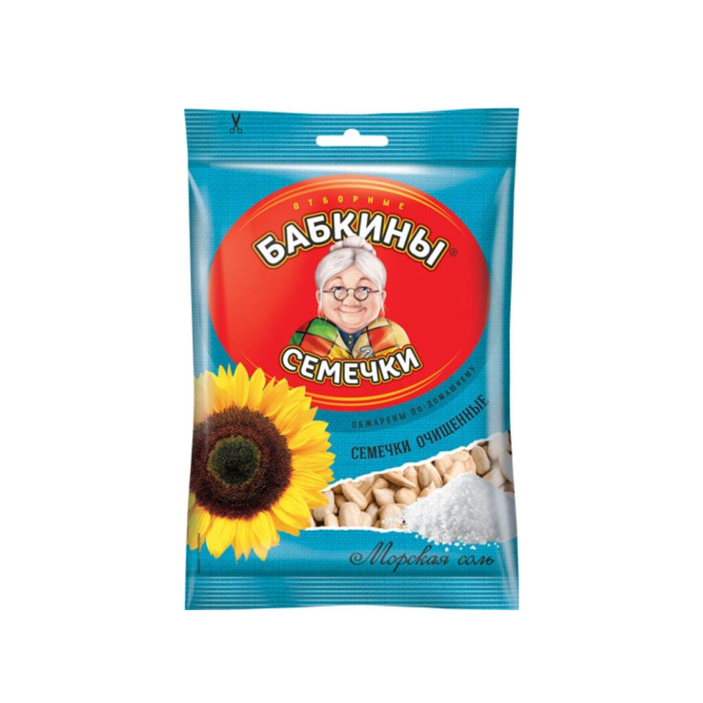 Семечки Бабкины жареные соленые очищенные, 100 г