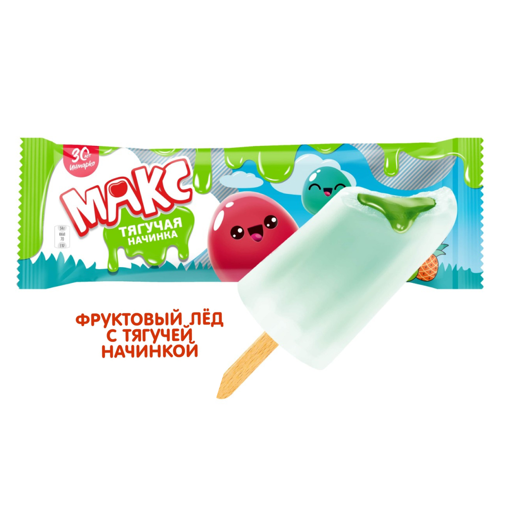 Фруктовый лед Max Яблоко ананас, 54 г