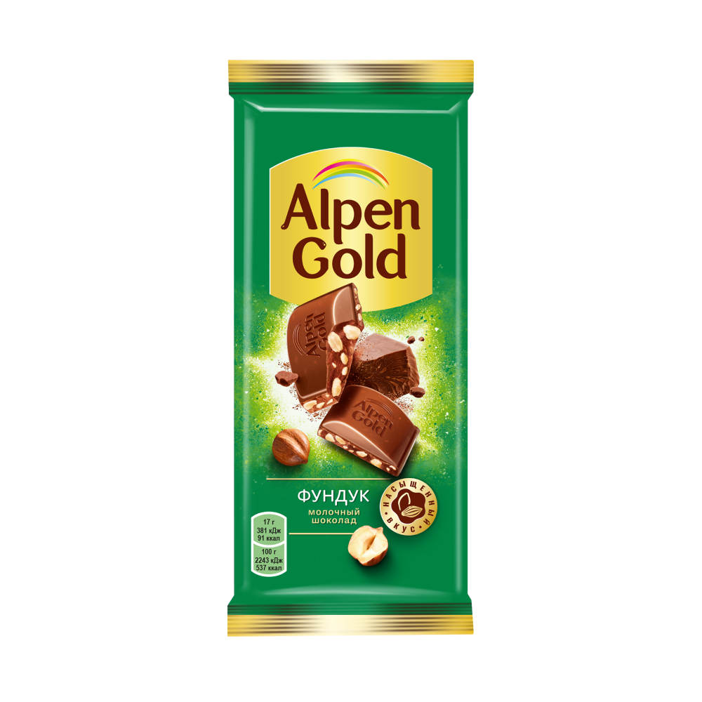 Шоколад Alpen Gold молочный Фундук 80г