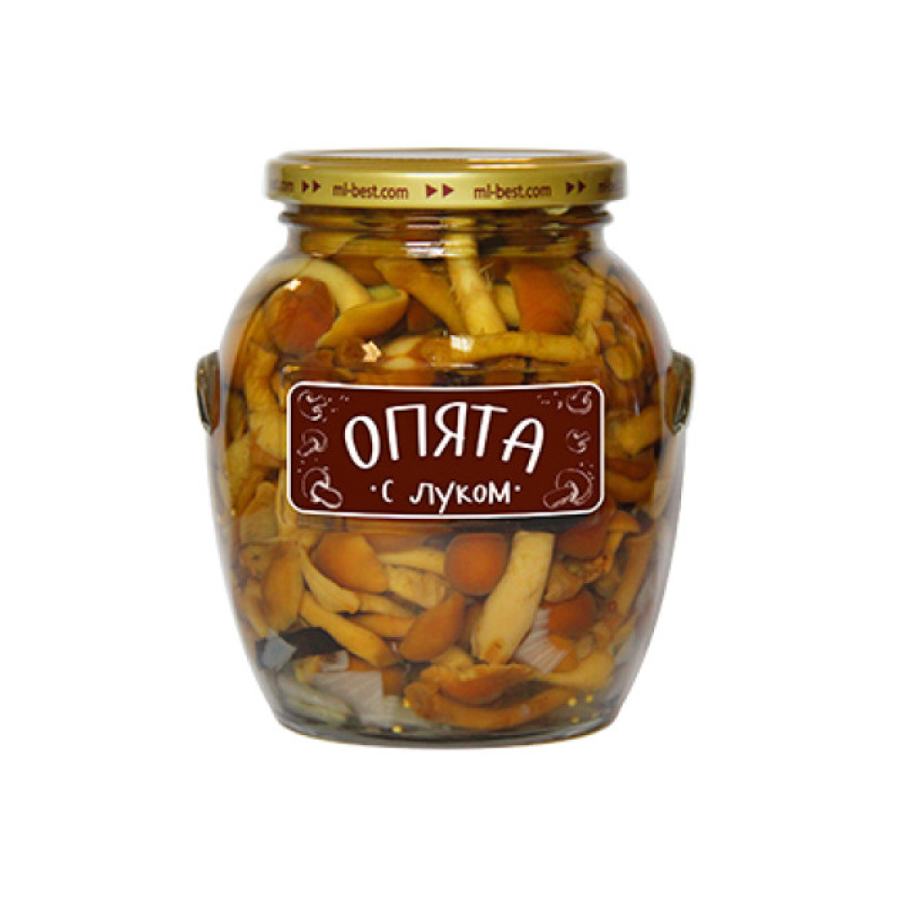 Опята маринованные Медведь любимый с луком, 314 мл